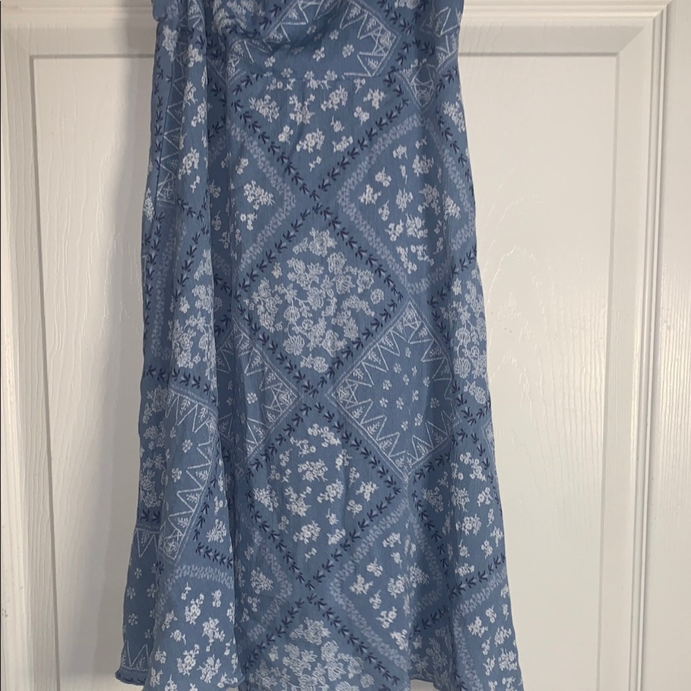 Blue Floral Mini Dress - Picture 5 of 7